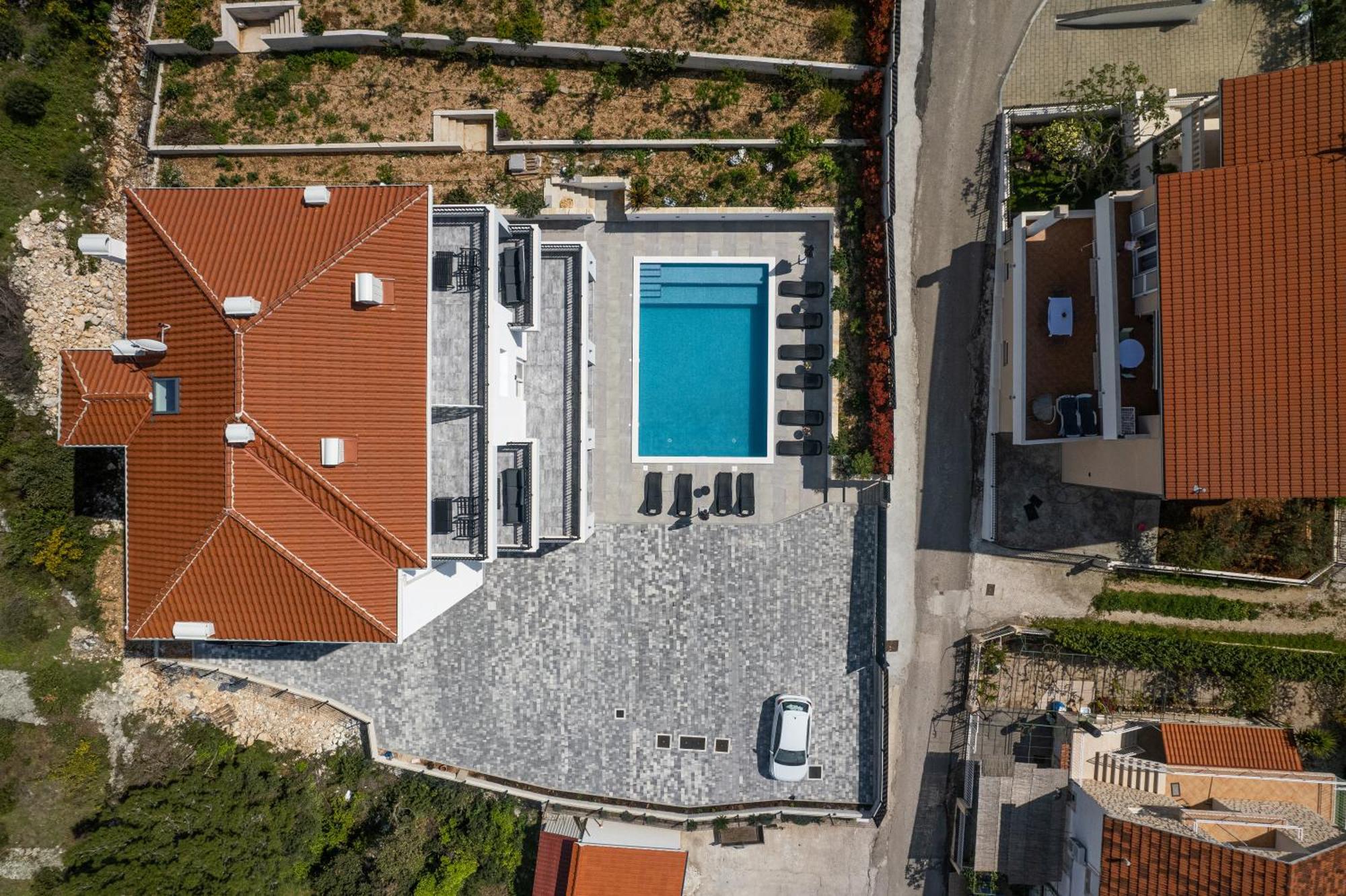Villa Barbara & Zoran With Free Parking And Heated Swimming Pool Seget Vranjica Exteriör bild